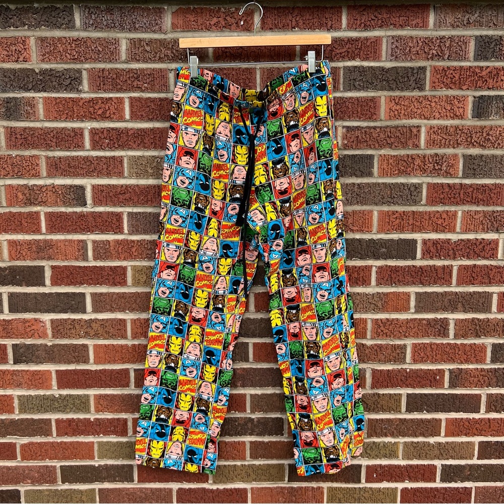 Disney Marvel Avengers Multicolored Comic Book Pajama Pants